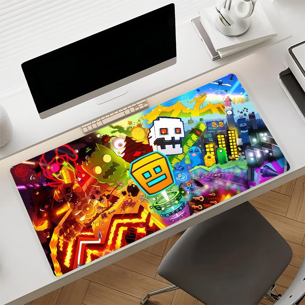 Spiel G-Geometry Dash Mauspads Quadratisch Büro Gaming Schreibtischmatte Wasserdicht Rutschfest Gummi Dekorativ