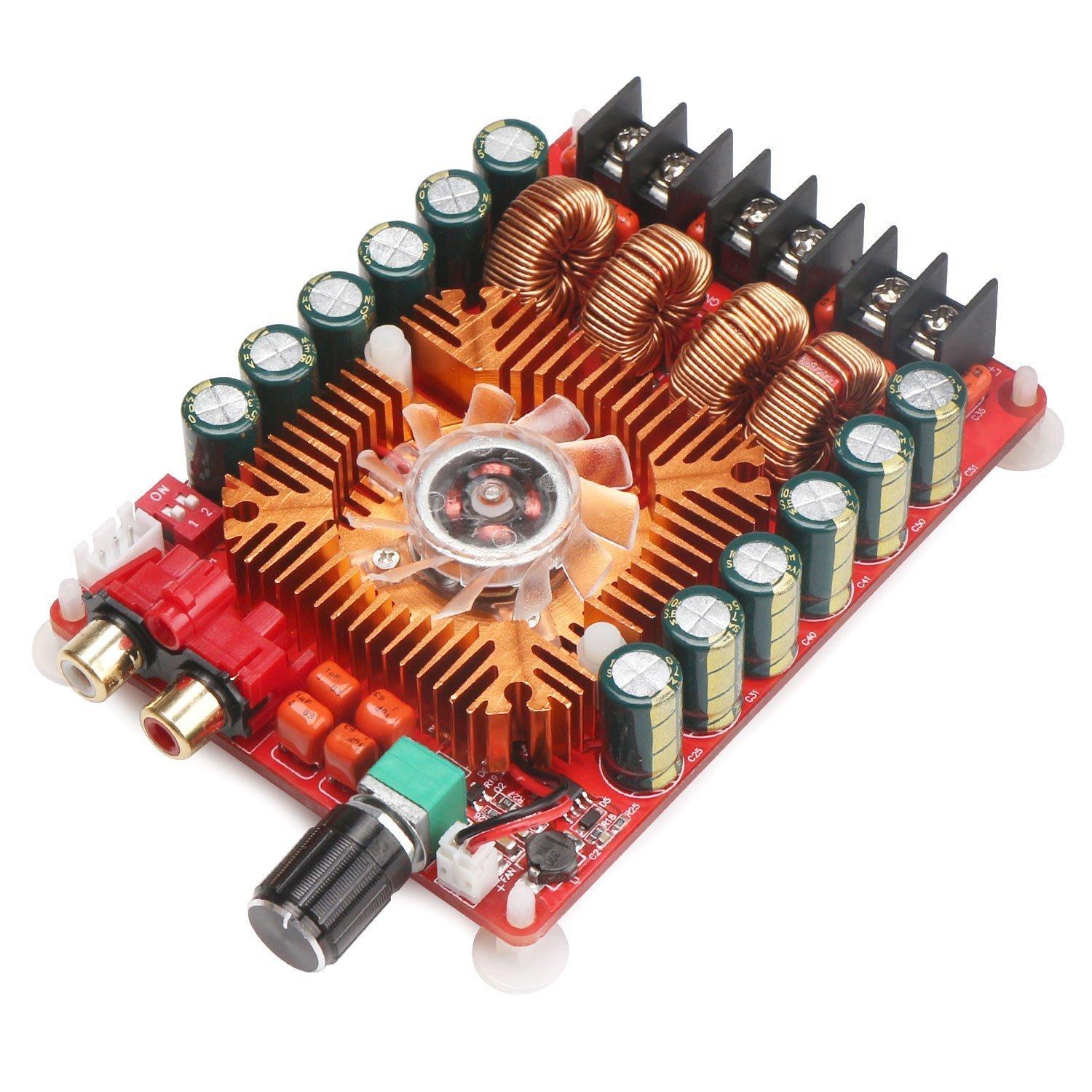 

WINGONEER TDA7498E 2x160W Dual Channel Audio Amplifier Supports BTL Mode 1x220W Single DC 24V Digital Stereo Power Amplifier Module for Car Computer