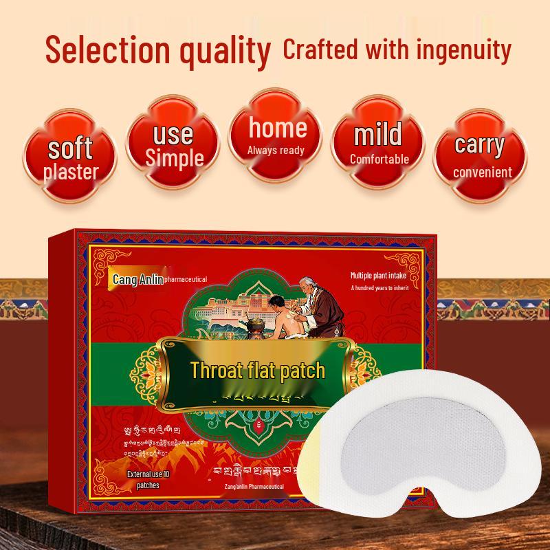 Throat Relief Patch & Soothing Rollerball - Cough, Nausea, Phlegm, Discomfort & Gagging Aid