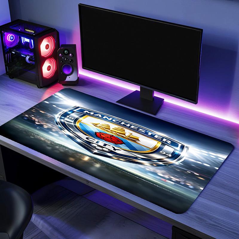 Manchester City Football Club Mauspads - Rutschfeste Gummibasis, Glatte Oberfläche für Arbeit, Gaming, Büro und Zuhause, Schreibtisch-Mauspad