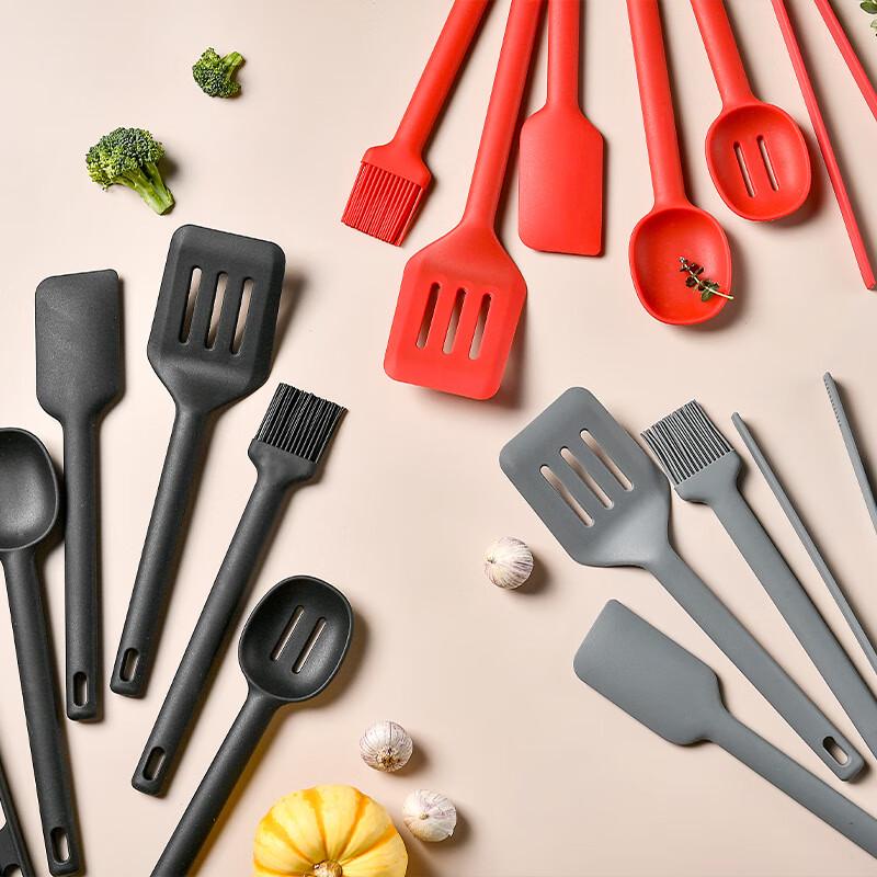 ZISIZ Silicone Cooking Slotted Spatula Set