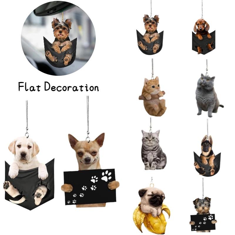 Cute Cat Design Car Hanging Decoration For Home Office And Car Rearview Mirror