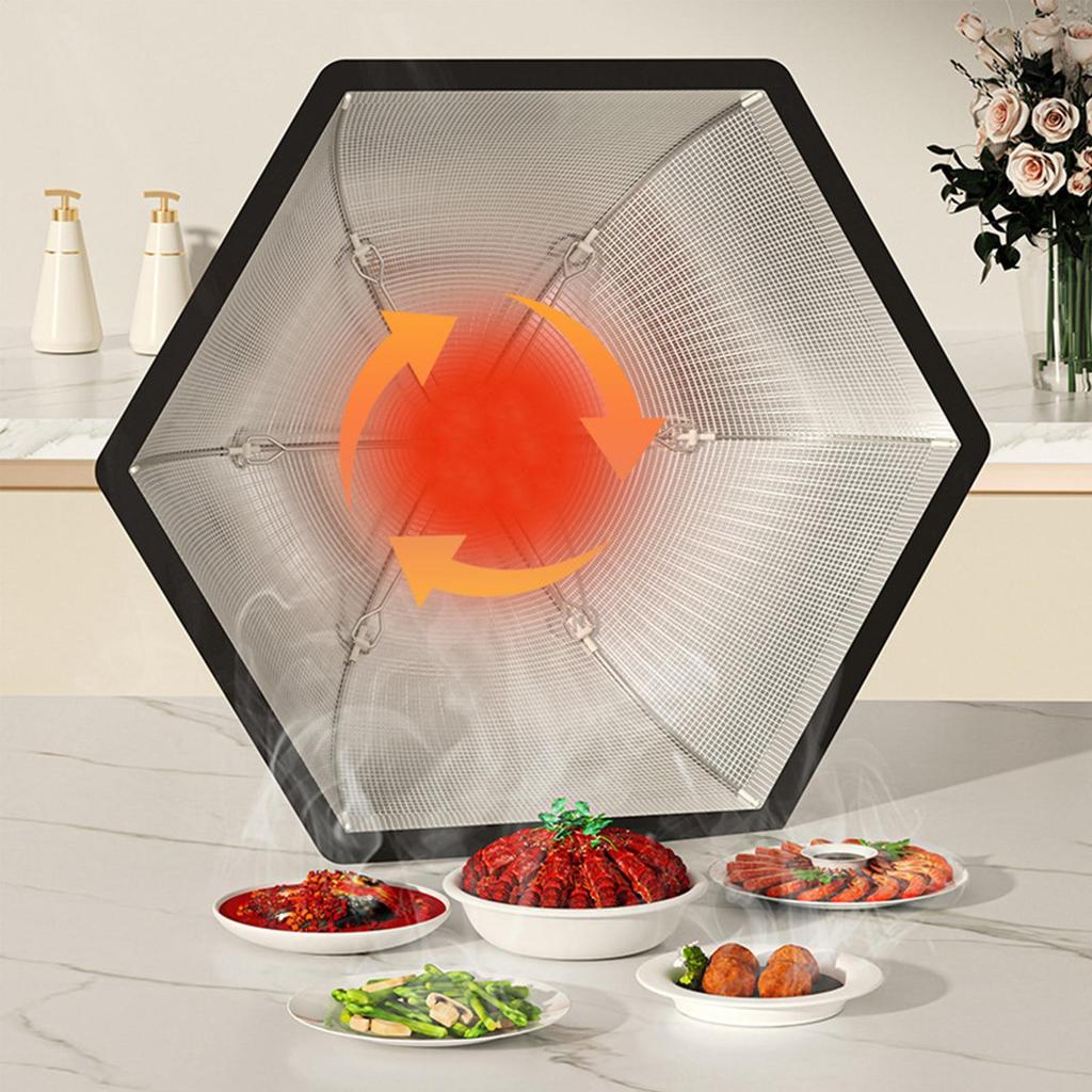 Food Tents Thermal Reusable Insulation Heat Shield Umbrella Screen Food Dust Cover for Outdoor Winter Kitchen Hiking Camping