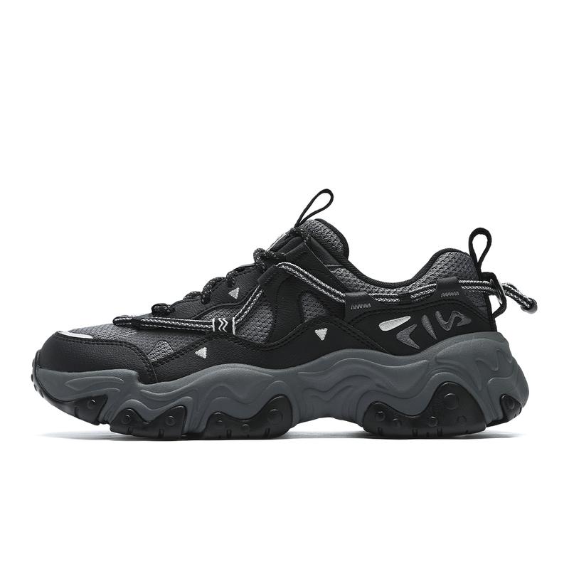 

FILA FLUID 5 Abrasion Resistant Low top Running Shoes Women s Black Gray F12W442115FBV 37.5