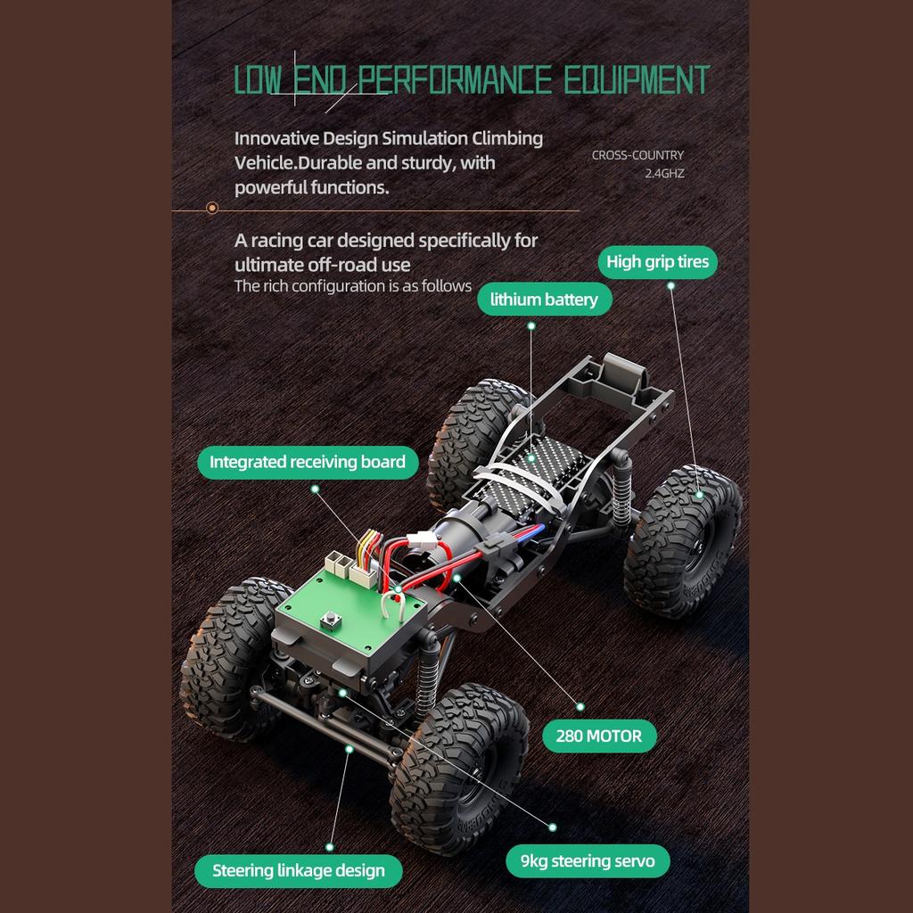 Remote Control Climbing Car 4WD Off  Road Model Car Remote Control Toy Car Black