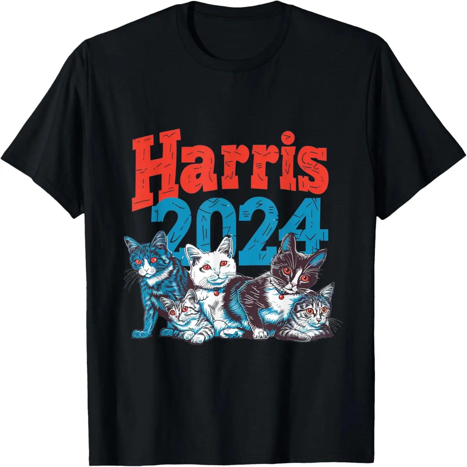 

Kamala Harris Election Cat Lady 2024 Democrat Crazy Kitty T-Shirt XXXXXL