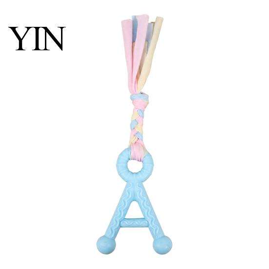Puppy Teething Toys A-Letter Dog Chew Toy with Braided Rope, Tug of War Pet Boredom Energy Release Toy, Teeth Cleaning for Small Medium Breed Dogs Gum