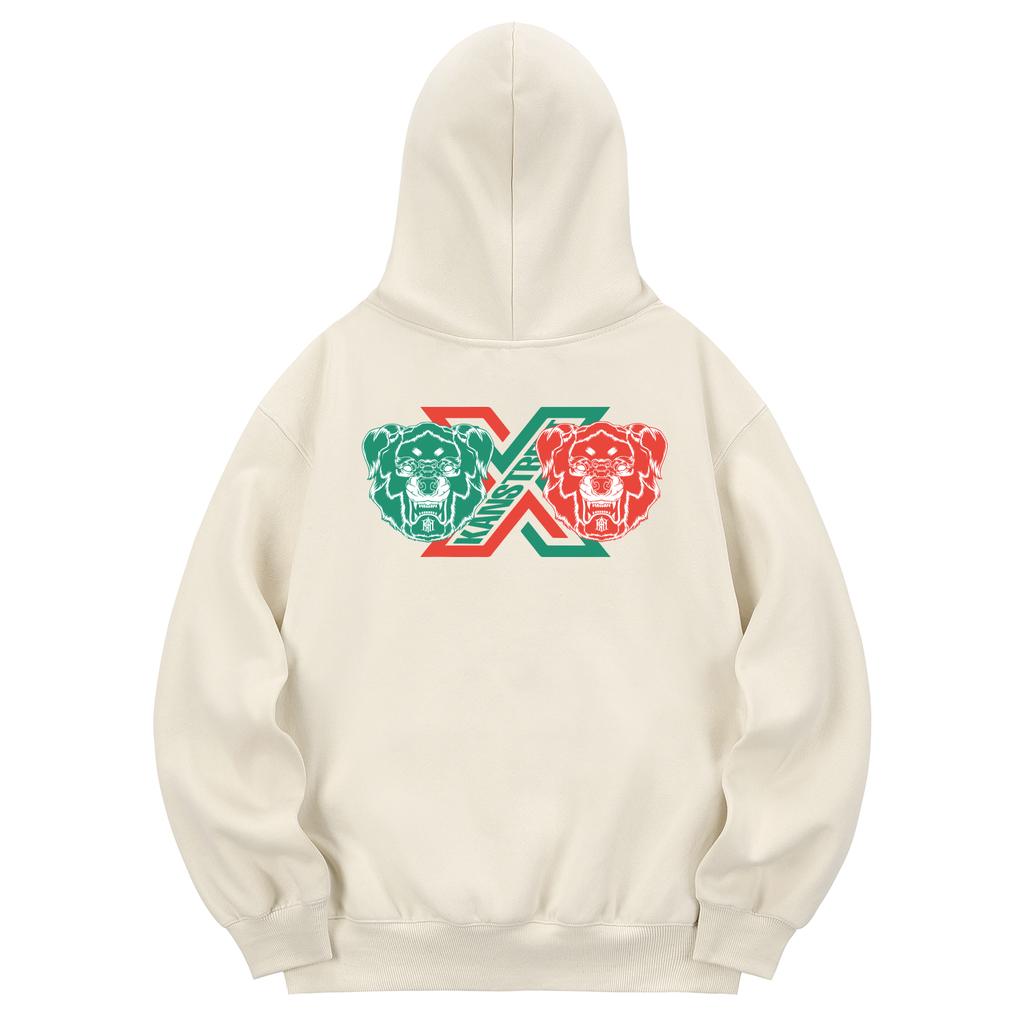 Khc0036 Rottweiler Fleece-Lined Hoodie - Cream