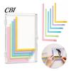 Strumento di Allineamento Angolare Guide per Paper Crafting con Custodia, 5 Pezzi Spaziatori a L Colorati con Schede Misura per Biglietti, Scrapbooking,