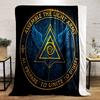 AI Light Army Emblem Bedroom Blanket: Printed Flannel Blanket for Bedroom, Living Room, Sofa, and Nap