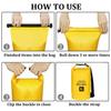 20L Motorcycle Waterproof Black Dry Bag with Shoulder Strap for Swimming Hiking