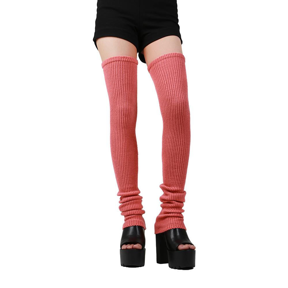 90cm Fashion Knitted Stacked Sock Sleeves Calf Sock Sleeves Slim Leg Stockings Women's Leg Sock Sleeves