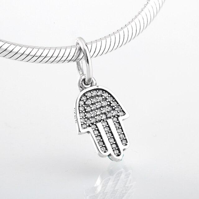 Voguish Stylish Sterling Color Dramatic White Enamel Heart Golden Beads Fit Original Charm Wrist Bracelet Jewelry MakingFashion Charm