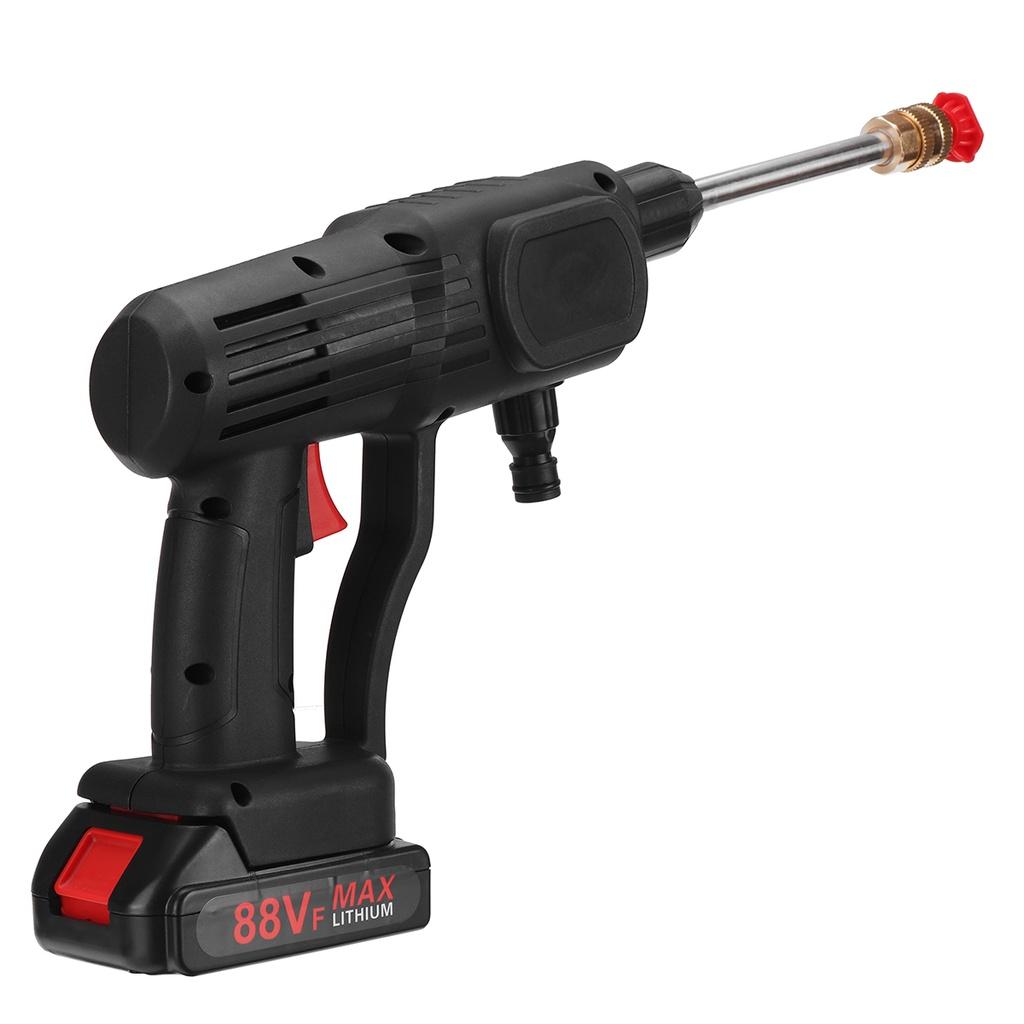 60Bar 1500W Electric Water Gun Foam Machine for 18V Battery Cordless High Pressure Car Washer Rechargeable Car Wash Gun