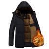 Middle-aged and Elderly Cotton-padded Jacket Plus Velvet Thick Men's Padded Jacket Hooded Cotton-padded Jacket Short Jacket