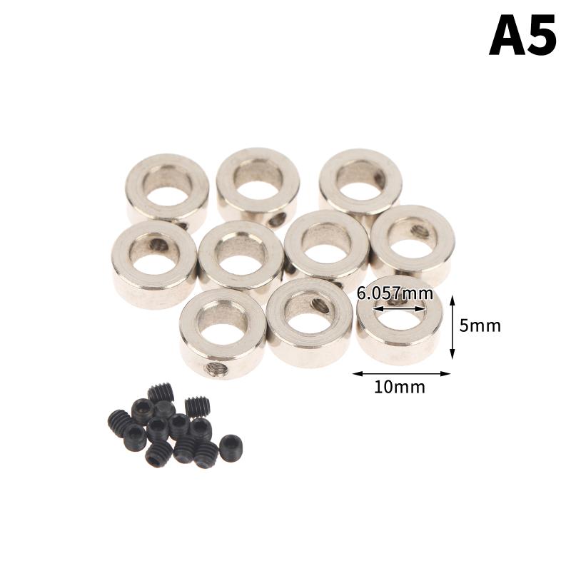 10Pcs Lead Screw 304 Stainless Lock Collar Block Ring Axis Sleeve Bore 2/3/4/5/6/7/8/10/12Mm For Diy 3D Printer Cnc Router