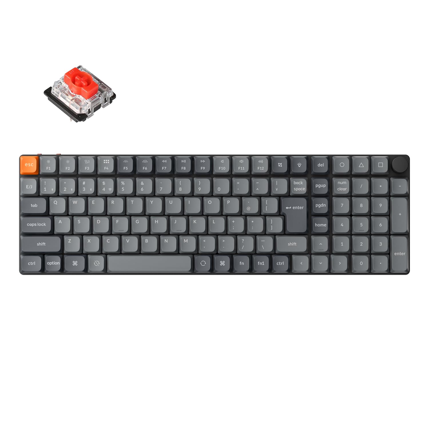 

K17 Max Layout JIS Layout Wired Mechanical Keyboard RGB Backlight Low Profile Gateron Mechanical Switches Compatible Red Switches No Kana Printing
