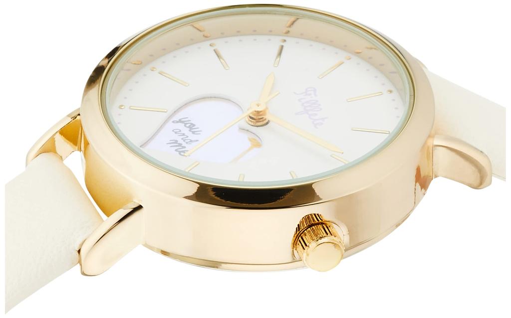 [Fieldwork] Watch Analog Shake Gold Leather Strap KDS012-1 Women's Off-White