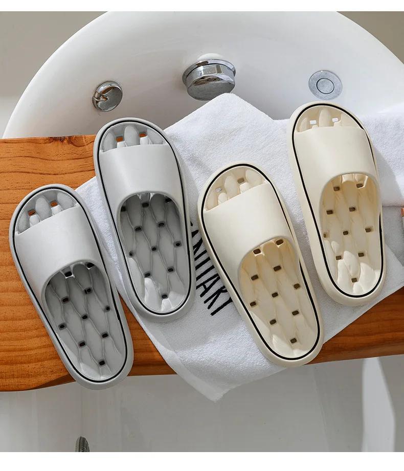 Erkek Terlikleri Erkekler için Kaymaz Erkek Yazlık Terlikleri Sessiz Ev Ayakkabıları Oyuk Parmak Arası Terlik Aşınmaya Dayanıklı Banyo Mopu Yeni 2024
