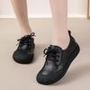Women's Casual Platform Lace-Up Shoes Comfortable Work Business Shoes Leather Slip On Shoes for Women Lightweight Flats Driving Walking Dress Shoes