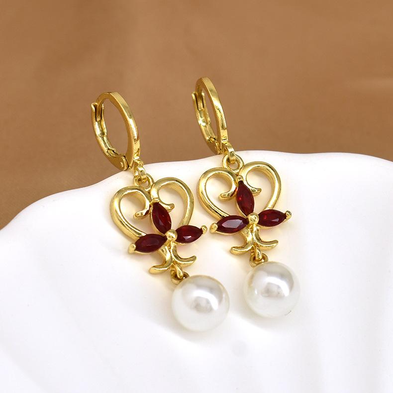 Modische Übertriebene Perlen-Quasten-Ohrringe für Damen Elegante Vielseitige Gesichtsschlankmachende Hängeohrringe Schmuck