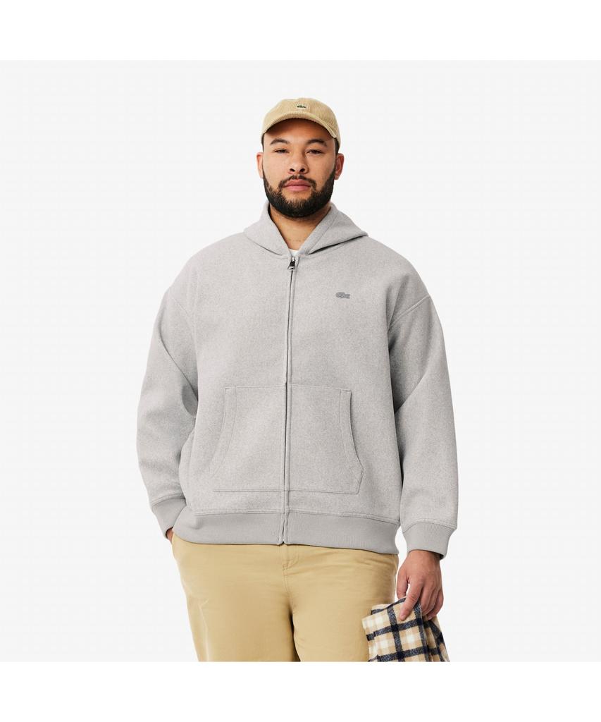 Lacoste Men'S Flannel Zip-Up Hoodie Sh4106-54N Cca