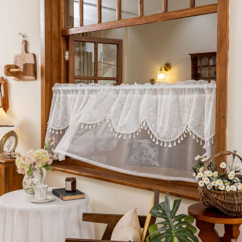 Tassel Lace Curtains Decorative Curtains Coffee Shop Curtains
