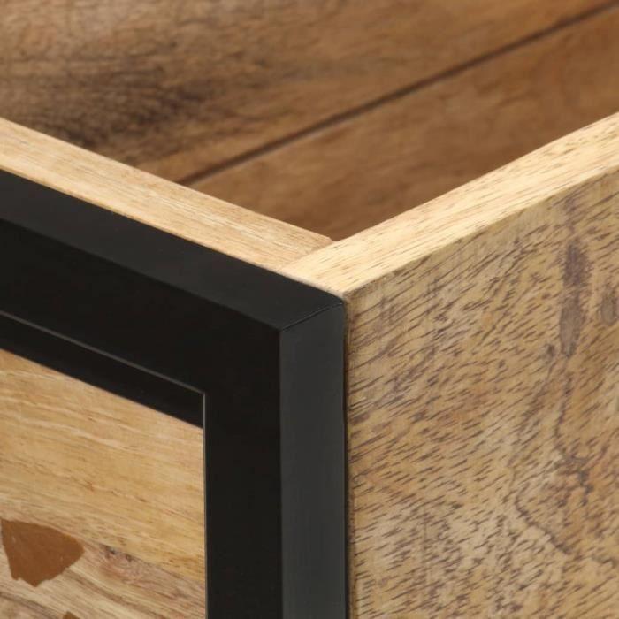 VidaXL Jardinière 90x20x68 cm Bois de manguier brut