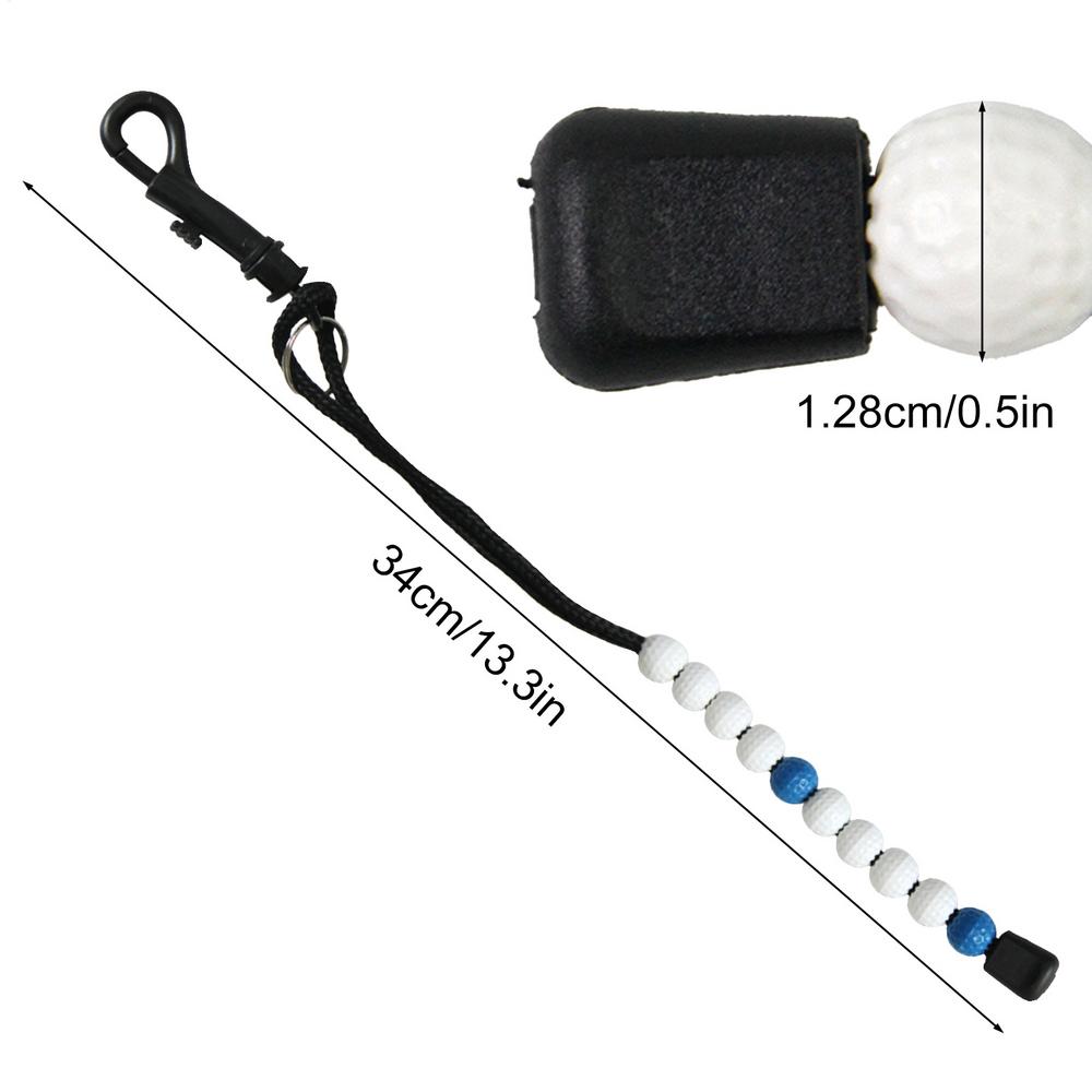 Golf Strokes Score Counter With Golf Bead Chain Strokes Bead Counter Bracelet With Simple Clip Nylon Woven Rope Golf Training