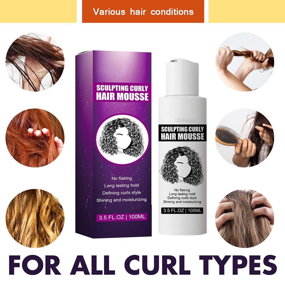 Curl Boost Cream Sculpting Curly Hair Mousse Curl Cream For Curls Bounce And Curl Care Curly Anti-frizz Styling Foam Hair Products