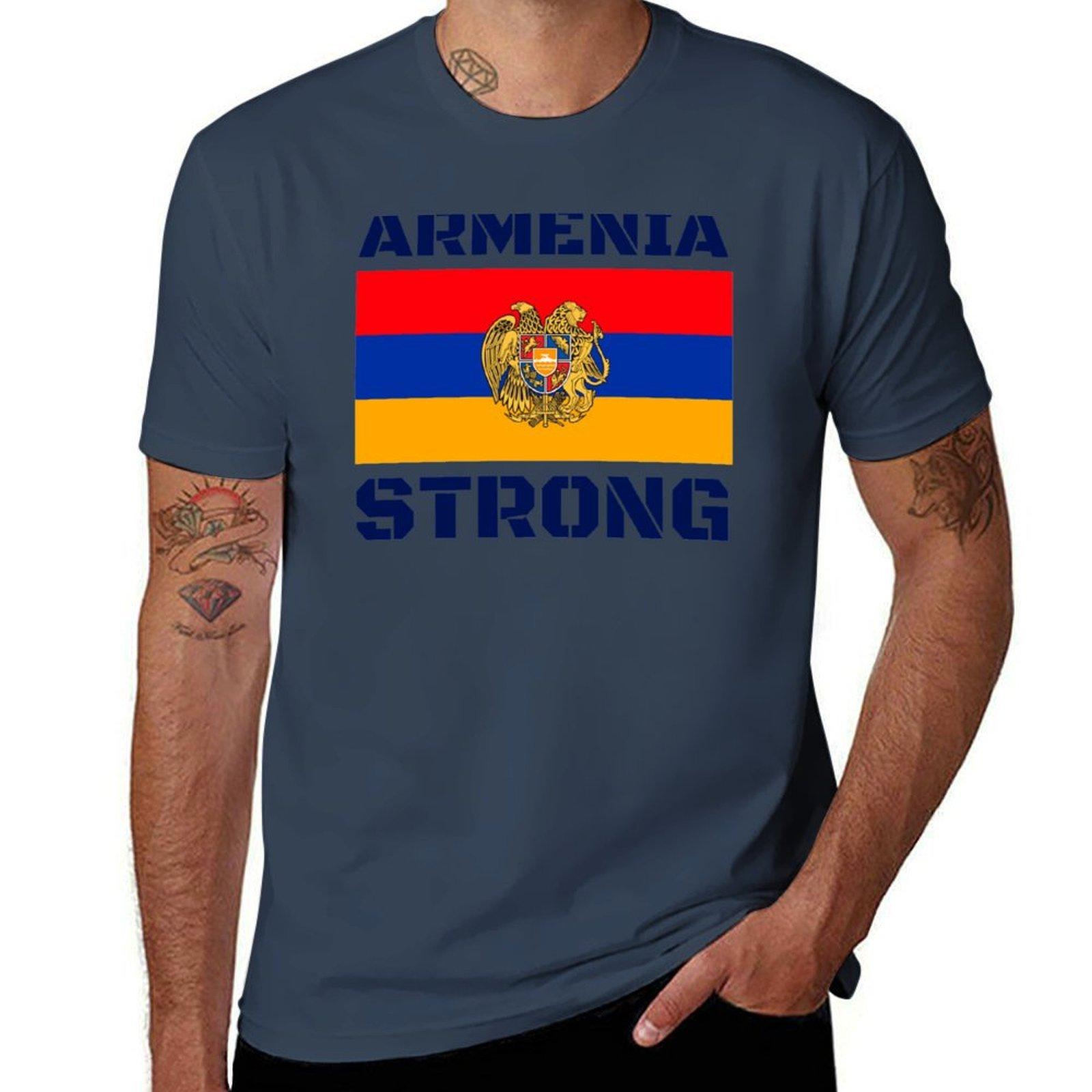ArUnisexia Strong Support Artsakh ArUnisexian Artsakh Flag TShirt Sporty Breathable Short Sleeve TShirt S
