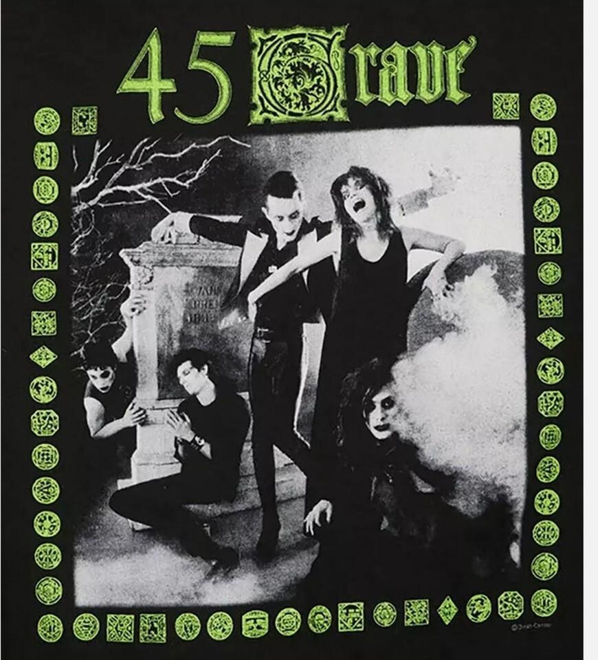 45 Grave Band Collection Cotton Gift For Fan Black T-Shirt S