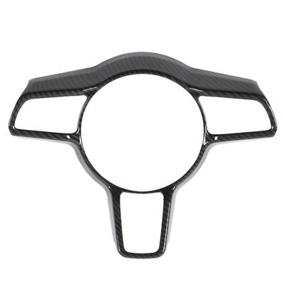 Cubierta del Marco del Volante del Coche Estilo Fibra de Carbono Reemplazo para Cayenne 2015‑2020