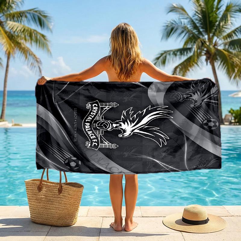 Crystal Palace Football Beach Towel Soft Microfiber Summer Towel Quick Dry Absorbent Towel for Beach Swimming Pool Travel