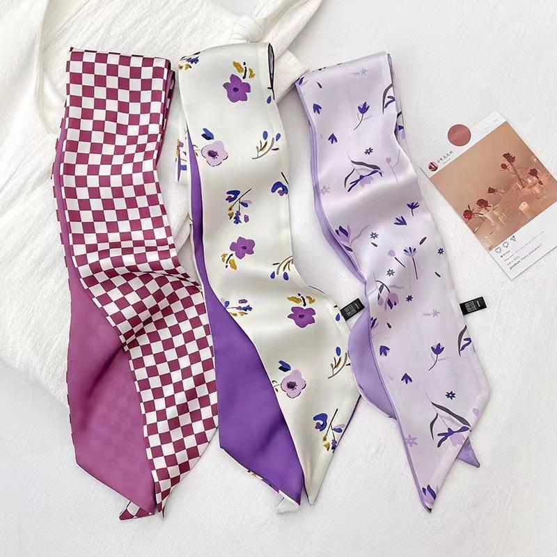 Women Multifunctional Printed Hair Band Headwear Scarves 6.5cm*90cm