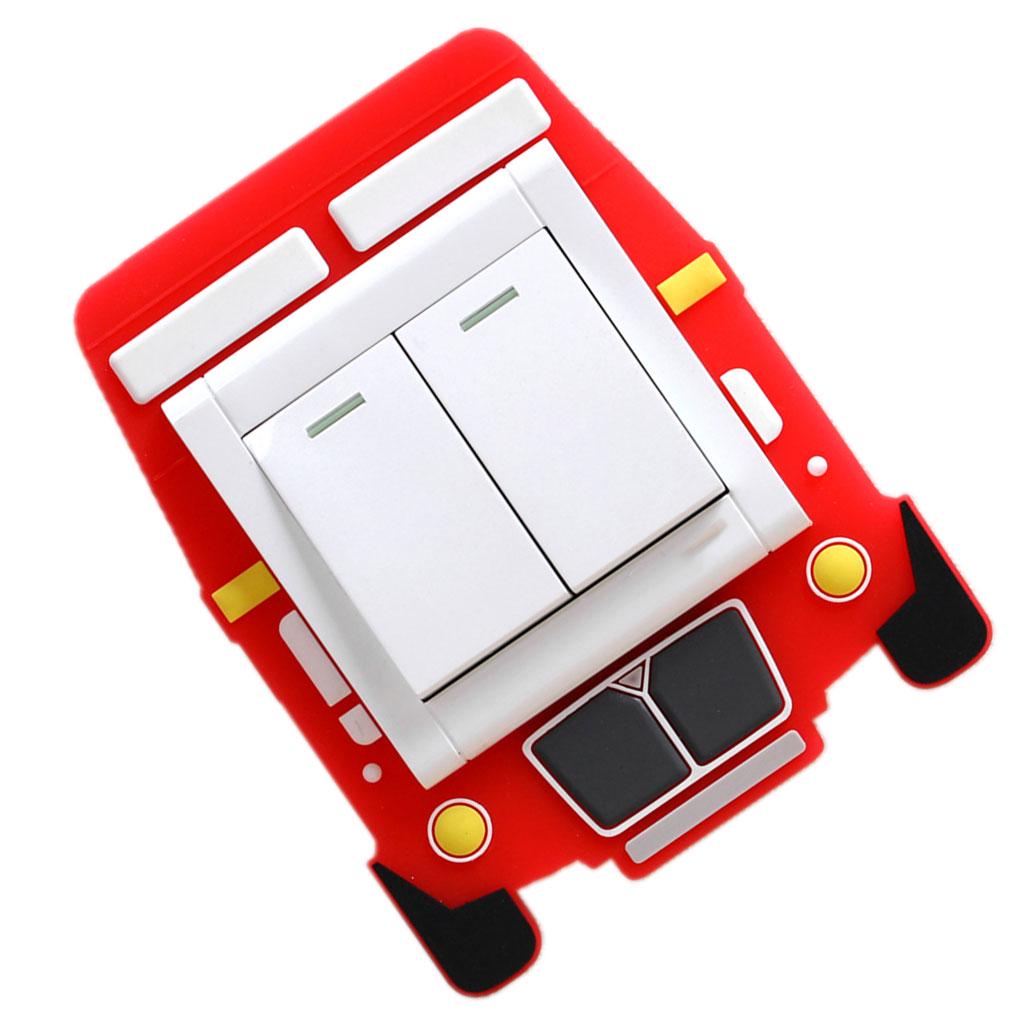 Washable Light Switch Paste Cartoon Silicone Socket Protective Light Switch Paste Cartoon Cover Wall Switch Panel Decor