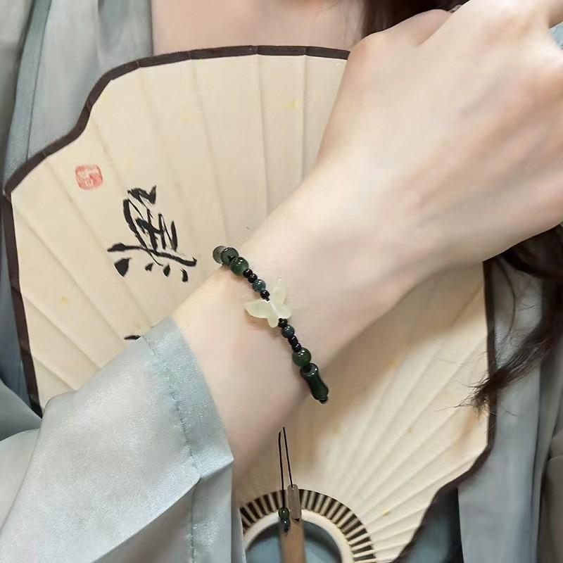 Шикарный Геометрический Браслет из Смолы Уникальный Авторский Дизайн Идеальный Подарок для Путешествий Dark Bamboo Bracelet