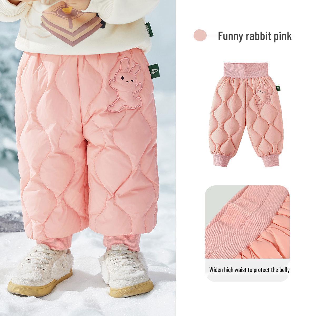 

2025 Winter Collection: Children s Fleece-Lined Down Jacket & Long Pants Set 100 cm