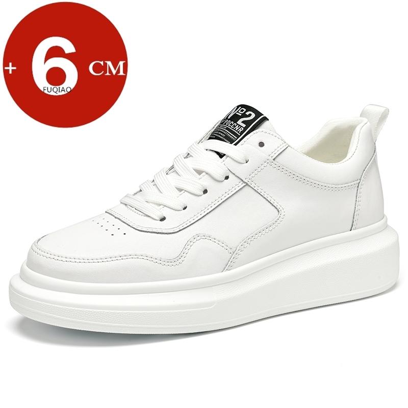 Brand Luxury Cow Leather Elevator Shoes Men Sneakers Height Increasing Shoes Invisible 6CM Heighten Sports Man Taller Lift Shoes