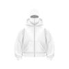 Mens Oversized Hooded Sweatshirt With Double-Layer Hood Fleece-Lined Zip-Up Pullover Fall