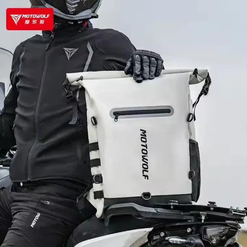 Motorbike Outdoor Riding Large-Capacity Waterproof Shoulder Bag Helmet Bag Portable Drinking Water Riding Bag With Mesh Pocket