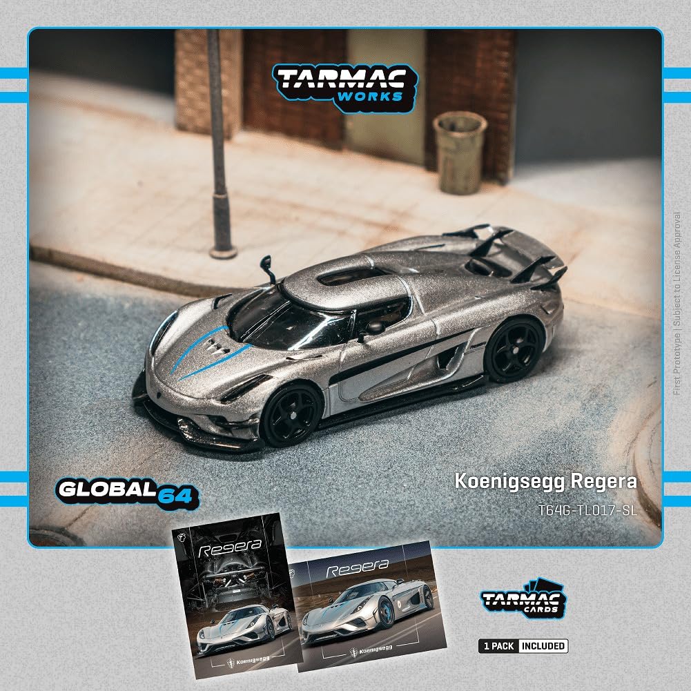 Speedmaster Japan TARMACWORKS Koenigsegg Regera Silver Accents Finished Model 1/64 Metallic/Blue T64G-TL017-SL