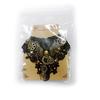 Dark Gothic Punk Skull Lace Necklace