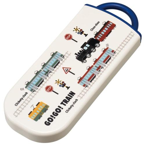 Skater Children's Cutlery Set, Lunch Box, Chopsticks, Spoon, Fork, Made in Japan, Sliding Cutlery with Name Stickers, Antibacterial, Trio Set, GO! GO!