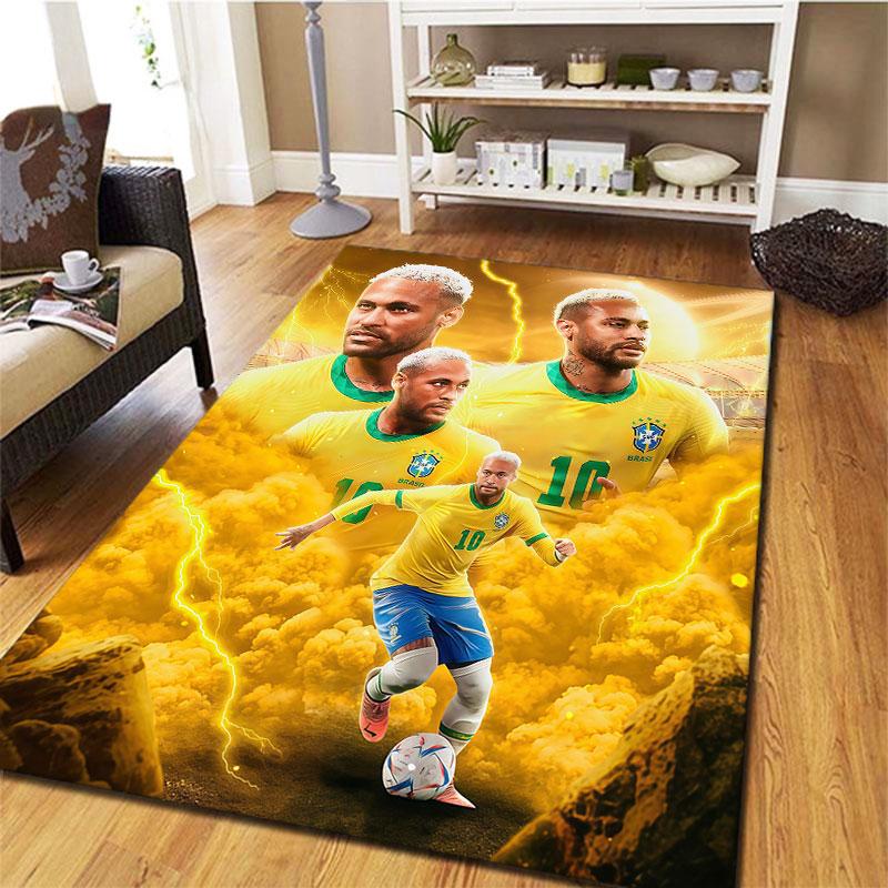 Neymar Jr Carpet Rug for Living Room Bedroom Home Sofa Decoration,Kids play Non-slip Floor Mat