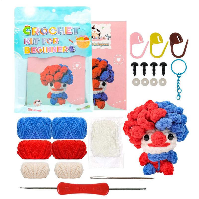 Beginners Crochet Kit Complete Beginner Crochet Kit Red And Blue Doll Crochet Kit For Beginners Handmade Knitting Kit With brazil