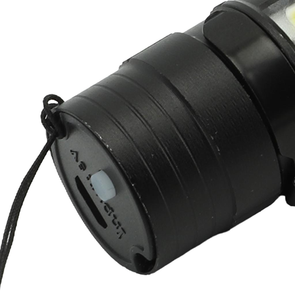 Rechargeable Flashlight 4 Modes High Brightness Metal Flashlight with COB Sidelight for Outdoor Camping Emergency