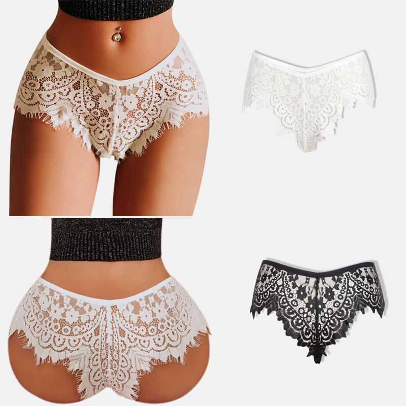 

Мода женщины девушки кружева нижнее белье Openwork Брифы Пант нижнее белье трусики Модные аксессуары