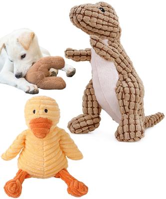 Jouet pour chien Jouet pour chien à mâcher Éducatif à mâcher Tirer en peluche Anniversaire Dentition Animal de compagnie Ensemble de jouets pour chien, Cadeau, Jouet, Jouet, Jouet, Jouet, Jouet, Cadeau, Jouet, (Dinah & Duck)
