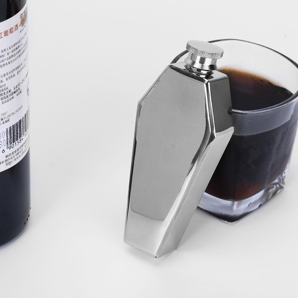 

Неразбитая фляжка в форме гроба на 3,5 унции, винный горшок, персонализированная фляга для улицы